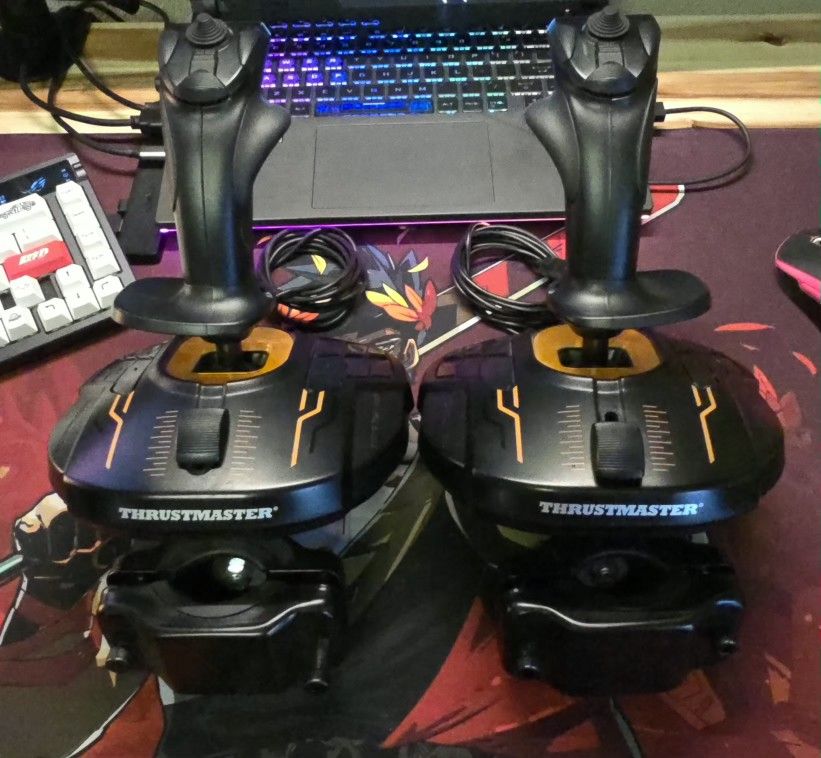 Thrustmaster Flight Sticks With Chair Clamps