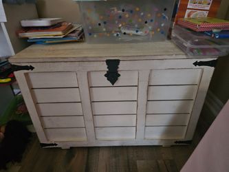 Rustic Wood toy chest or storage
