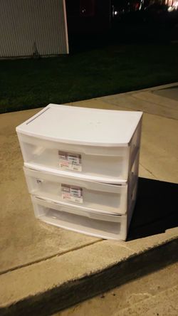 Sterilite 3 drawer plastic storage