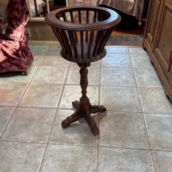 Oak Plant Stand,  30 1/2 Tall 