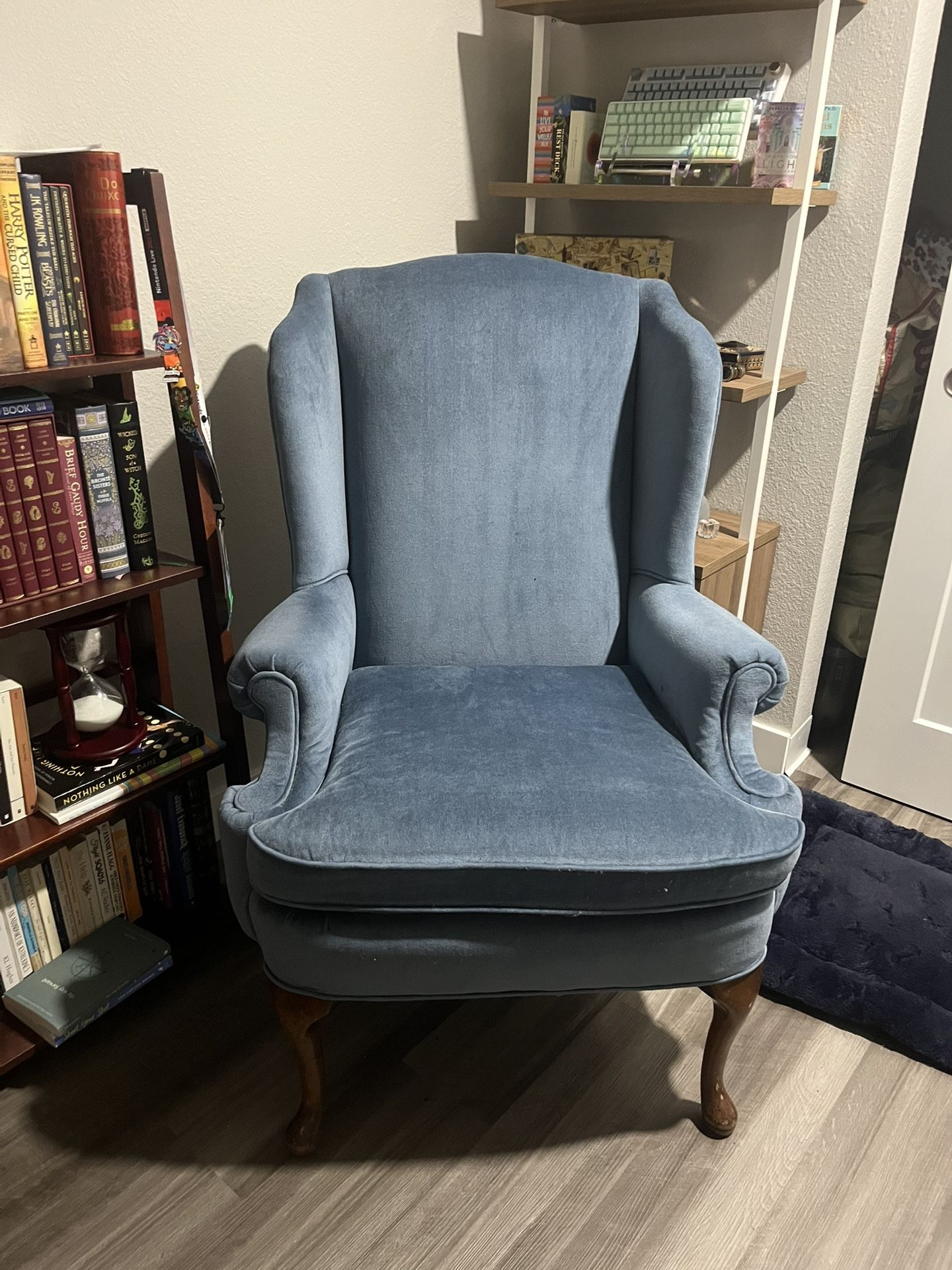 Blue Wingback Chair