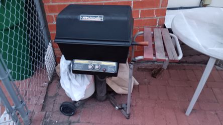 Working barbecue with all items needed for summer use