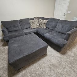Ashley Furnutire L Couch And Ottoman
