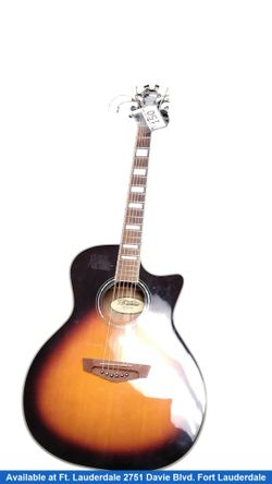 D'angelico Dapcsg200vsbcp Brown Acoustic / Electric Classic Guitar