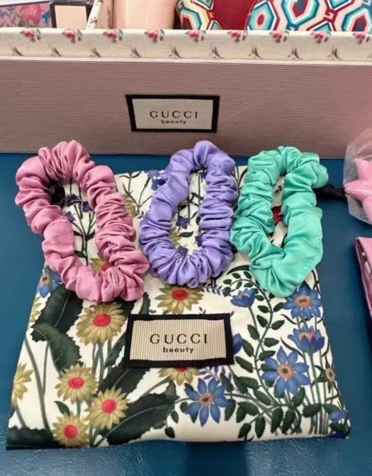 New GUCCI Makeup Giveaway Dopamine Colorful Hair Bands Garden Three Sisters Girly Hair Accessories