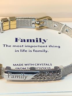 New in Box Brilliance Crystal Family Bracelet