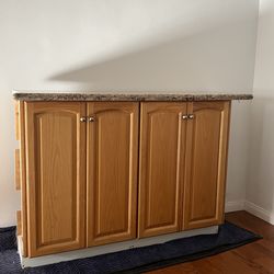 Partial kitchen cabinets w/ granite countertop