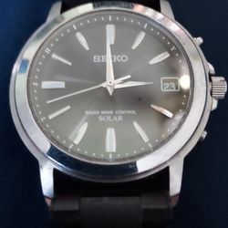 Seiko Solar Atomic Watch, Wood Band