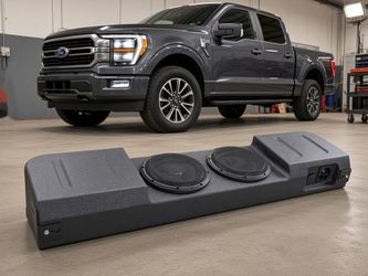 AudioControl Custom Fiberglass Box Dual 10" Subwoofers 1200 Watts 2023 Ford F-150 Pickup SuperCrew Cab TXFF15D10