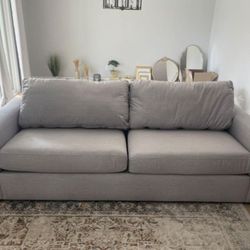 MUST GO Light Gray Modern Sofa Couch