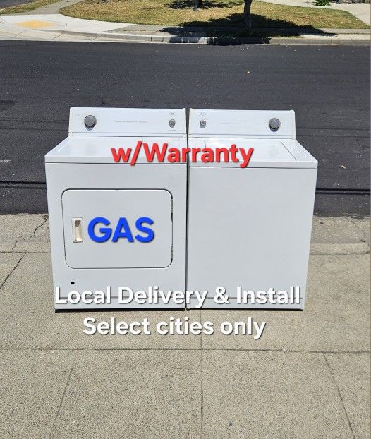 Clean Good Working Washer & GAS Dryer Set Local Delivery With Warranty
