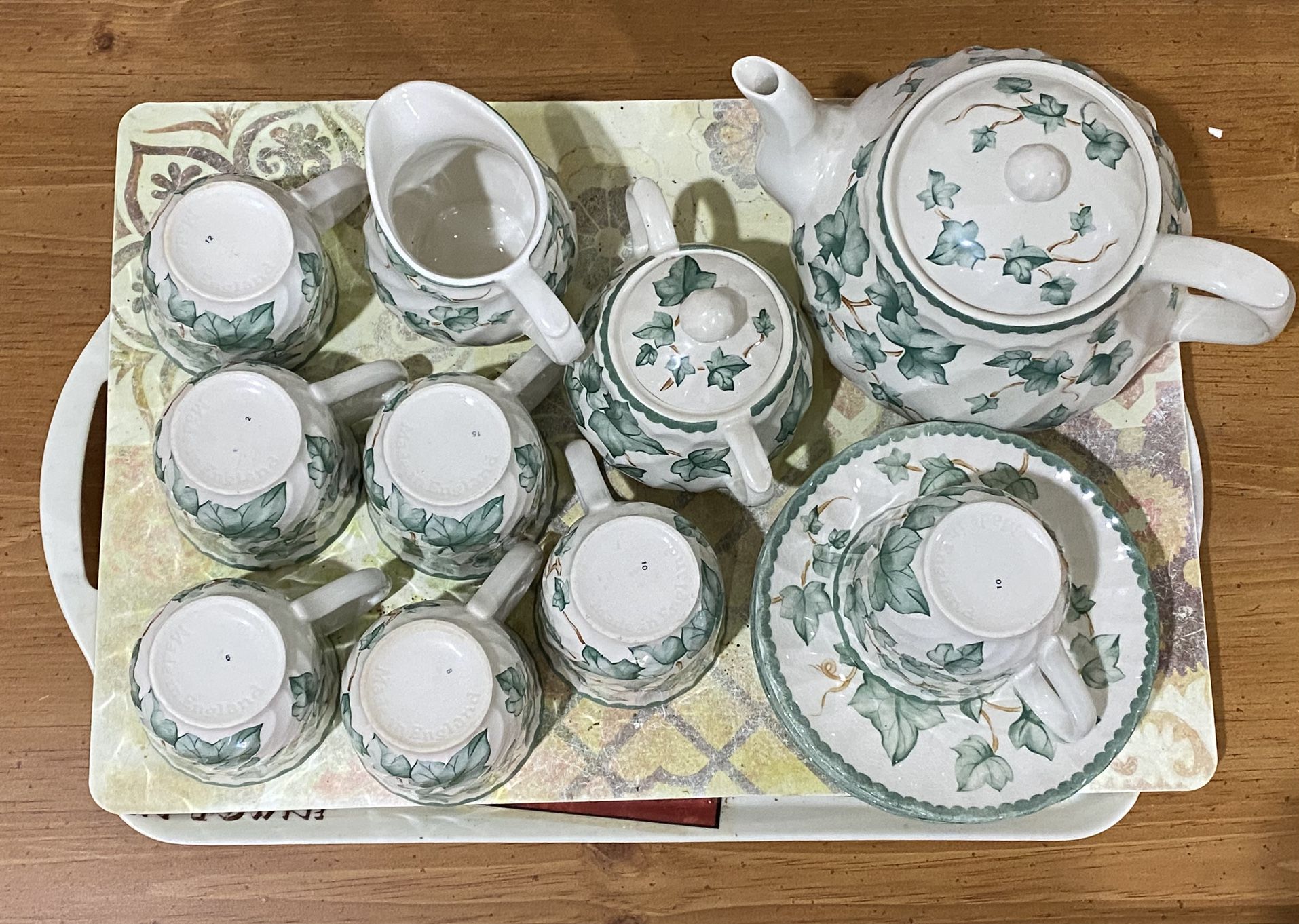 Fine Ceramic Coffee And Tea Set For 7, Made In Britain