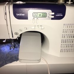 Brother CS-6000i Computerized Sewing Machine With Pedal & Case  Exellent Working Condition With Like New