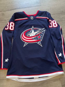 Adidas Boone Jenner Columbus Blue Jackets Authentic Home Jersey Size 46