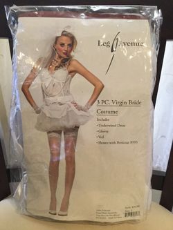 Brand New Virgin Bride 3 Piece Halloween Costume
