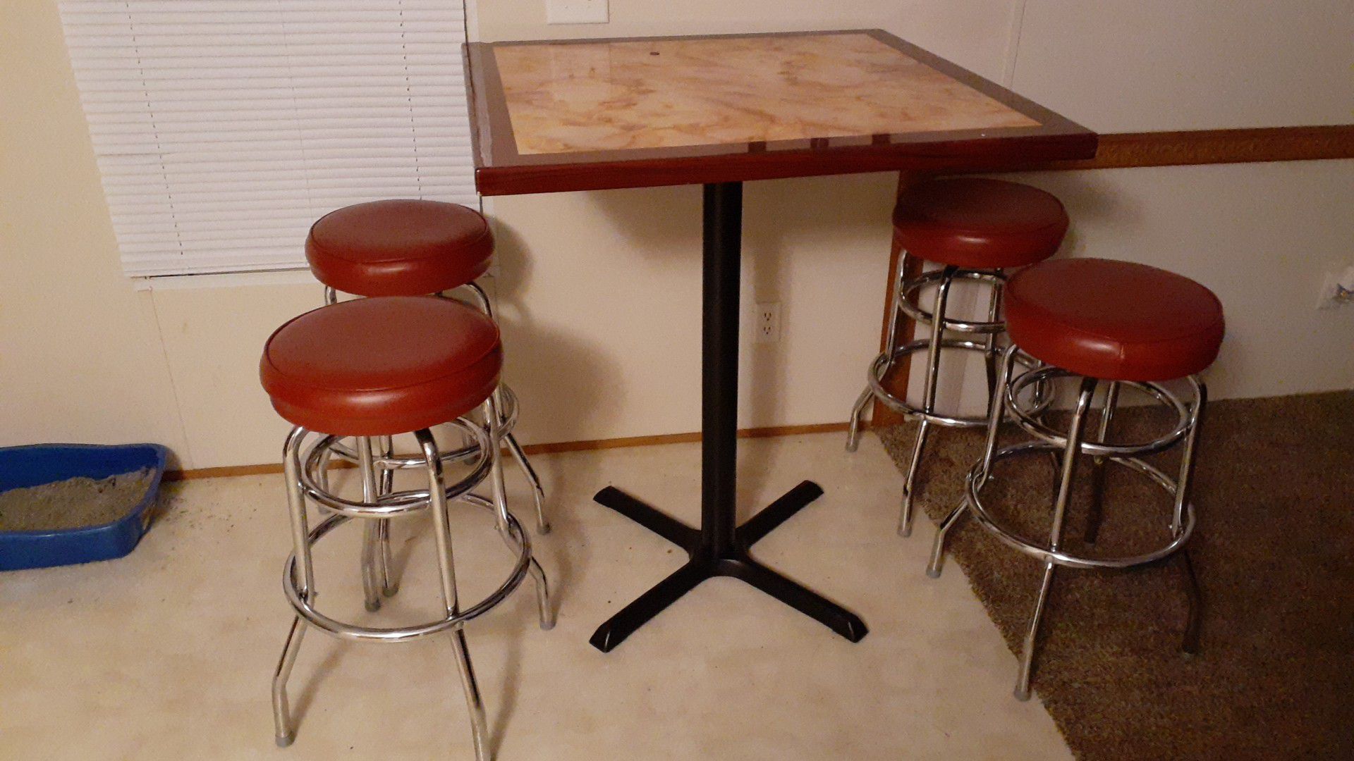 Barstools with table