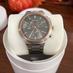 Bering Time Titan Chrono Silver Titanium Case and Strap Men's Watch. 11743-709