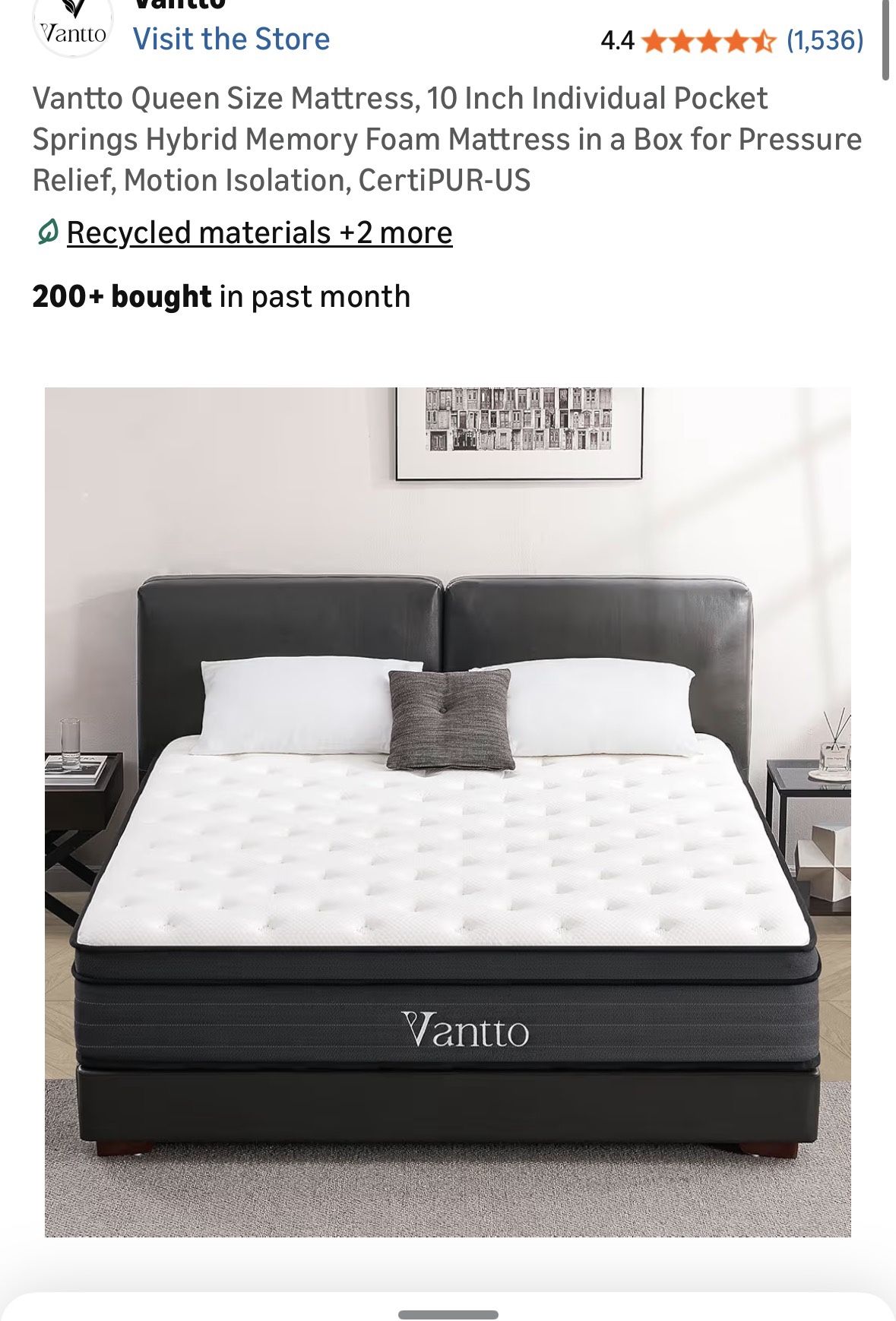 2025 Purchased Mattress And Topper