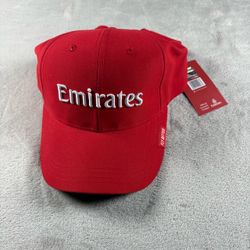 Emirates Fly Better Hat Ball Cap One Size Adjustable Red Logo On Brim NWT