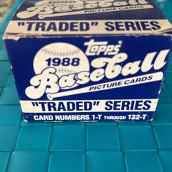 1988 Topps Baseball Traded Series 1-t To 132 Factory Set