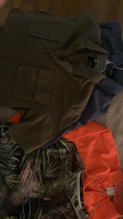 Men’s redhead short sleeve size medium Remington, orange, long sleeve shirt, size large FL camo size medium, long sleeve