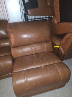 Leather couch sofa set 6 piece and recliner