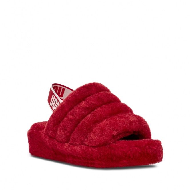 New Women’s Red Ugg Fluff Slides MOST OF U.S WOMEN SIZES AVAILABLE