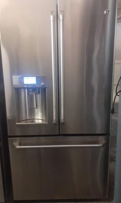GE  3 Door Stainless Steel Refrigerator
