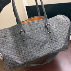 Light Grey Luxury Duffle Bag - $150