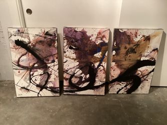Original Abstract Art 3 piece