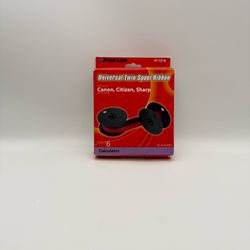 Porelon 11216 Universal Twin Spool Calculator Ribbon 6-Pack Black/Red