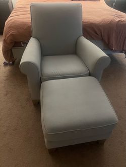 Pottery Barn Nursery Chair with Rocker Conversion and Ottoman