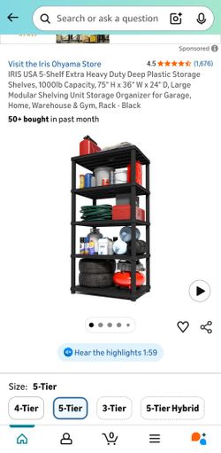 Heavy Duty Plastic Shelf
