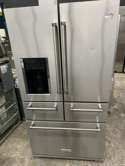 Kitchen aid 5 door in stainless steel used
