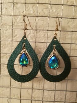 Faux leather earrings