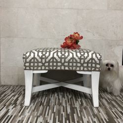 Gorgeous Ottoman ... New Fabric Freshly Painted Distressed ... Check Out My Other Offers Too