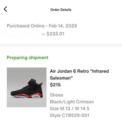 Size 13 Infrared 6 “Salesman” Fairfield