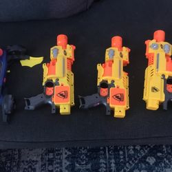 3 Nerf Guns One Bar Mobil No Bullets 