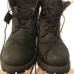 Timberland Men's Size 13 M 10073 Black Lace Up Premium Work Boots Pre-owned