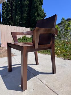 Modern Dark Wood Arm Chair