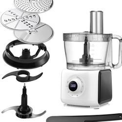 MAGICCOS 14-Cup 1000W Digital Food-Processors - FP416A XL Size Big Bowl Food Processor, 7 Speeds, Cheese Grating, Meat Chopping, Shredding and Slicing
