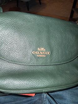Coach New York Green Leather Handbag