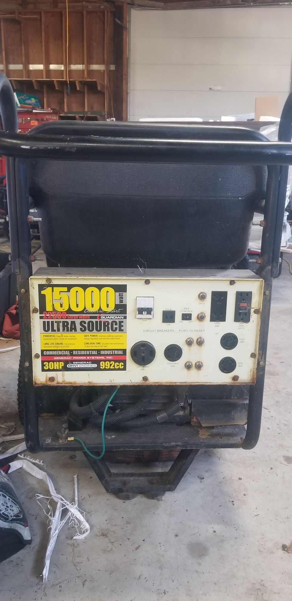 Generac guardian ultra source 15000 watt generator for Sale in