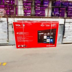 HD191 65” TcL 4k Roku smart led Uhd tv 