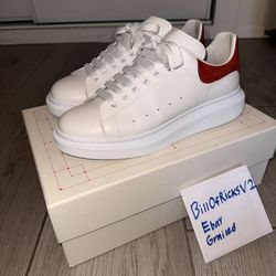 Alexander Mqueen Red Suede Leather Oversized Shoes Size 43.5 10.5