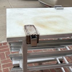 Aluminum Prep Table With Cutting Board 2 Ft 10 1/2 Inch Long 2 Ft 1 Inch Wide 3 Ft 5 Inch Height 