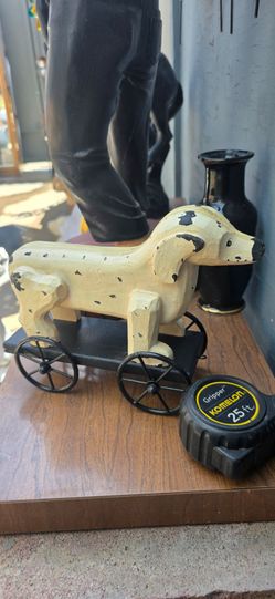Wooden dog shelf decor