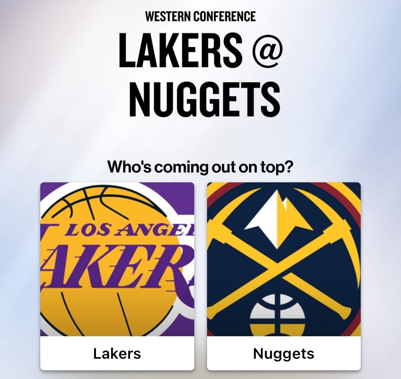 LAKERS VS NUGGETS