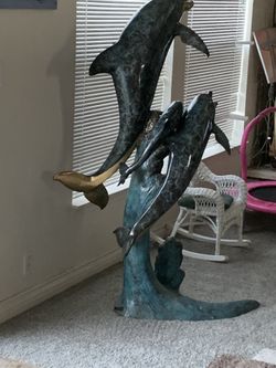 Dolphin statue