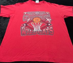 Mens Large Vintage 1997 Arizona Wildcats Basketball National Championship Tshirt